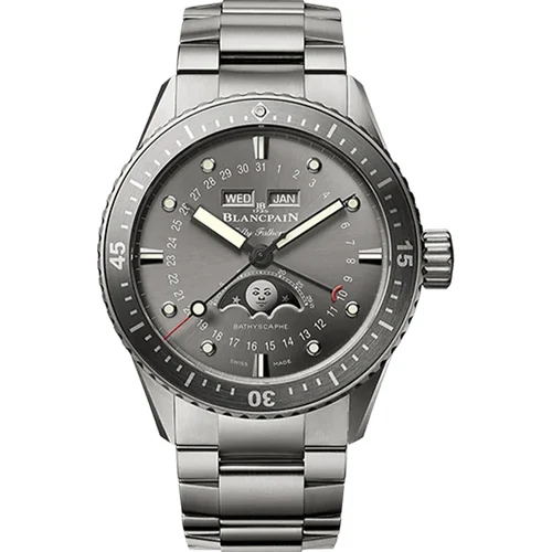 Blancpain Bathyscaphe Quantième Complet Phases de Lune 5054 1210 98S 43 mm kol saati