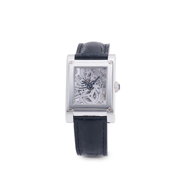 Cartier CARTIER, REF. 2772, TANK SKELETONIZED, PLATINUM kol saati