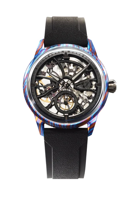 Zelos Skyraider 40 Skeleton Ti-Damascus kol saati