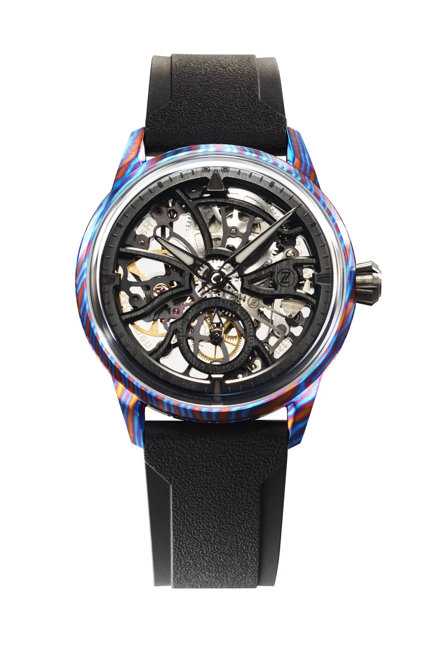 Zelos Skyraider 40 Skeleton Ti-Damascus 40 mm kol saati