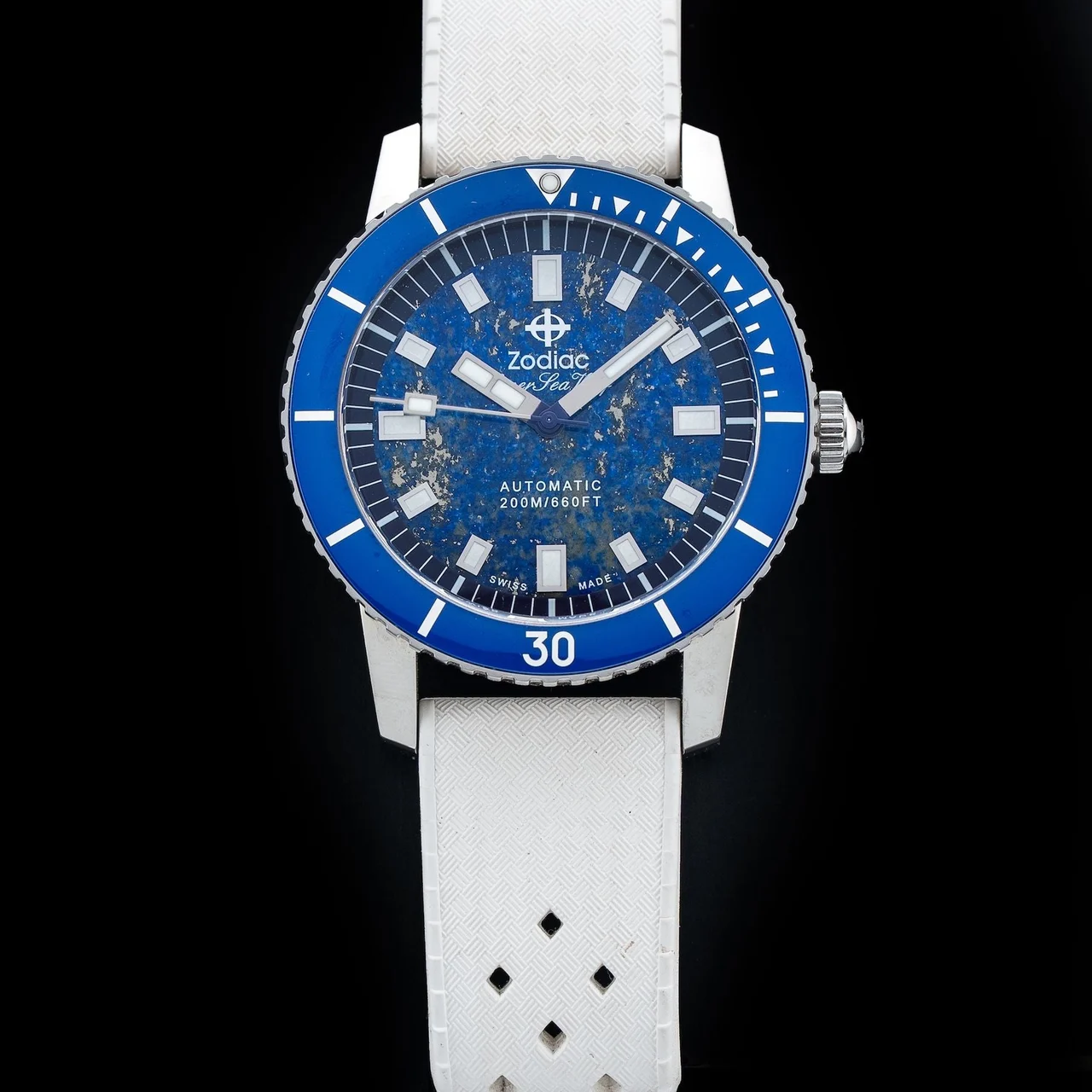 Zodiac Compression Diver Blue Lapis Lazuli Dial 210009N31815 40 mm kol saati