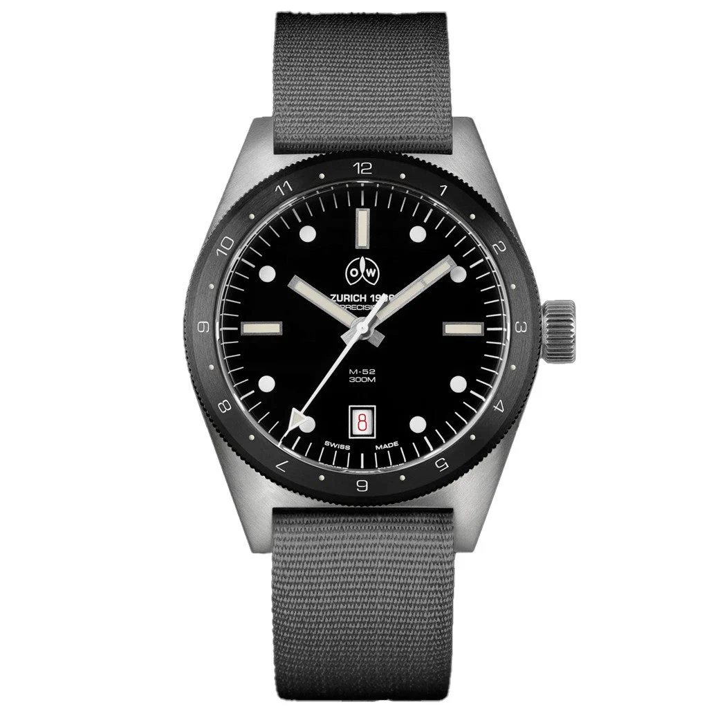 Ollech & Wajs Swiss Automatic M-52 All Units Military Field Watch #OW-M-52AU 39.5 mm kol saati