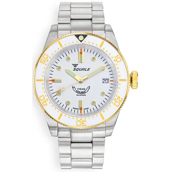 Squale White on Bracelet 1545WTWT.AC 48 mm kol saati