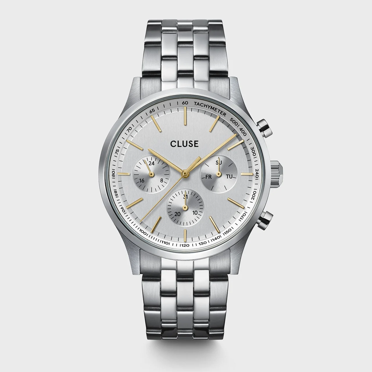 CLUSE Anthéor Multifunction Watch Steel, Silver Colour, Two-Tone CW21010 42 mm kol saati