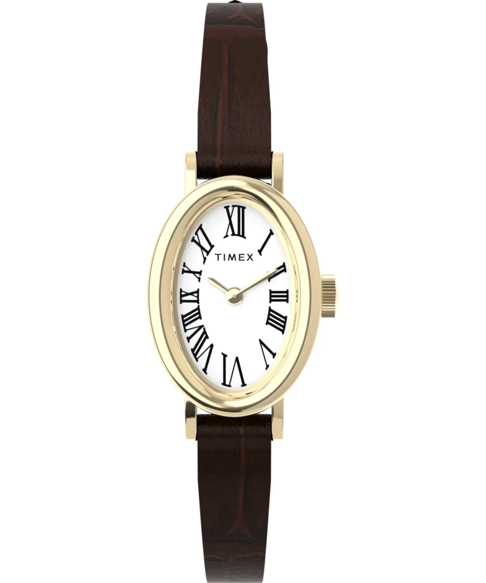 Timex Cavatina 19mm Leather Strap Watch TW2W78500VQ kol saati