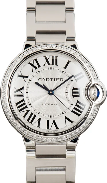 Cartier Ballon Bleu de ref W4BB0024 Diamond Bezel kol saati