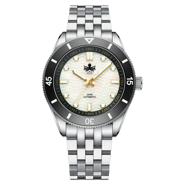 Phoibos Wave Master Automatic Dive Watch MOP No Date #PY053DN kol saati