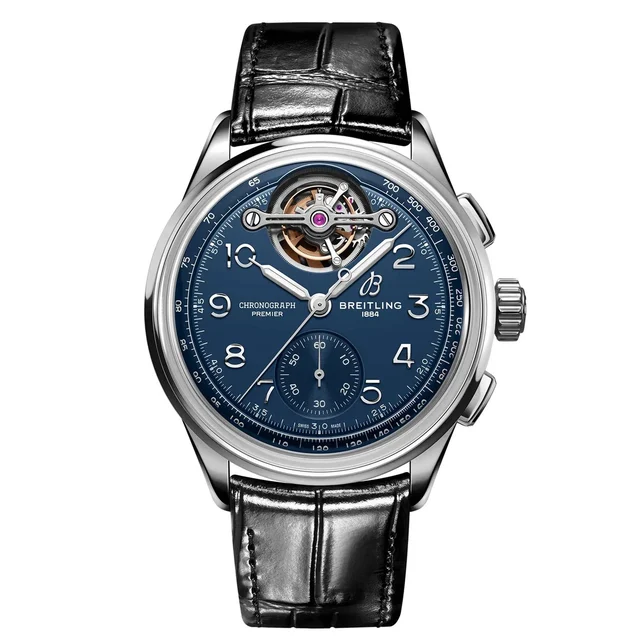 Breitling Premier LB2120171C1P1 42MM Platinum Blue Dial Leat kol saati