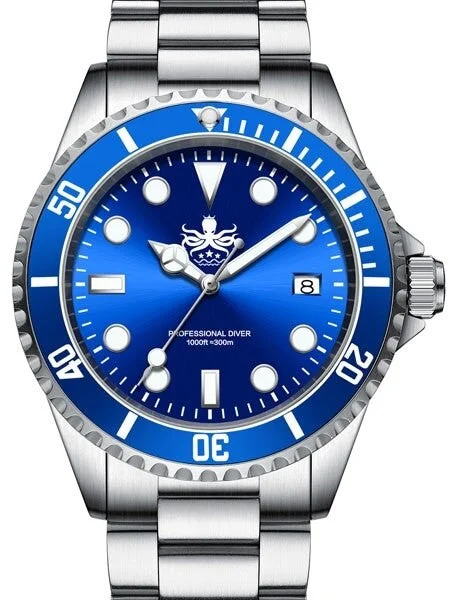 Phoibos Swiss Quartz Dive Watch with Sapphire Crystal #PX002B 42 mm kol saati