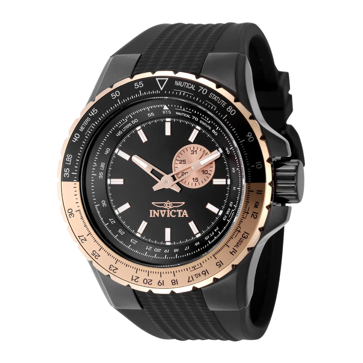 Invicta Aviator Watch - 50mm, Black (ZG-49725) 50 mm kol saati