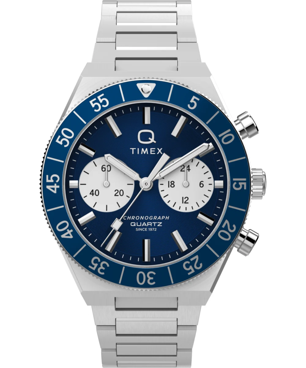 Timex Continental Chronograph 40mm Stainless Steel Bracelet Watch TW2Y55900 40 mm kol saati