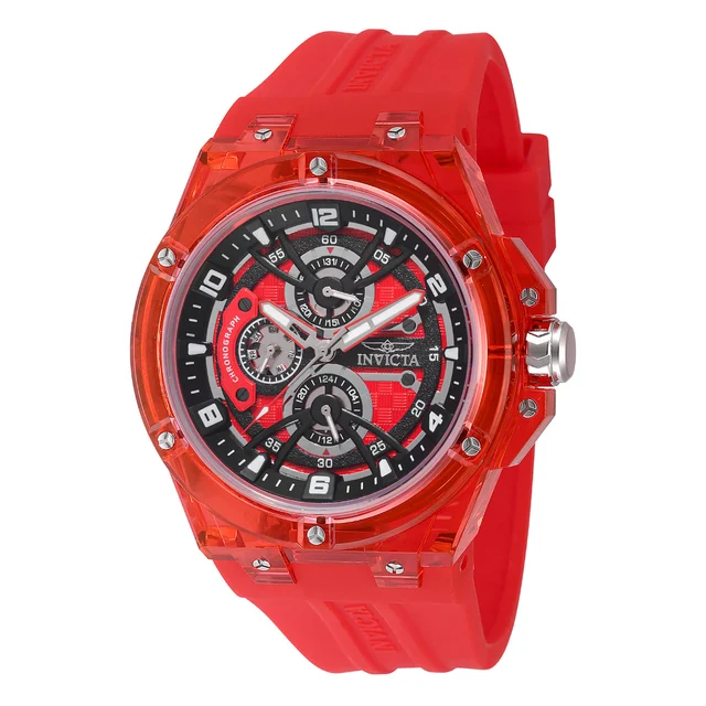 Invicta Racing Saphirex Watch - 46mm. Red (48801) kol saati