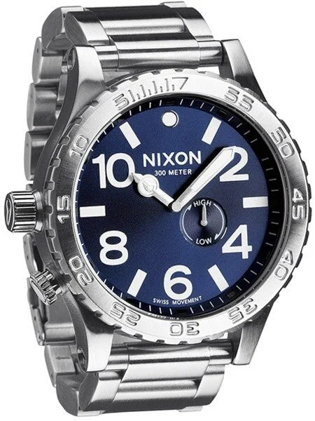 Nixon Tide Watch with Tide High - Low Meter and Left Side Crown #A057-1258 kol saati