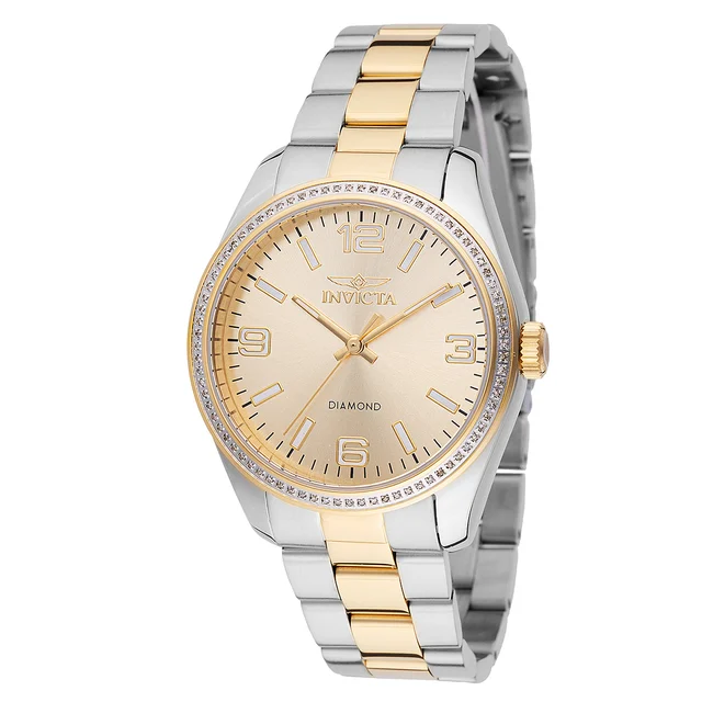 Invicta Elite Diamond 0.28 Carat Diamond Watch - 36mm, Gold, Steel (48740) kol saati