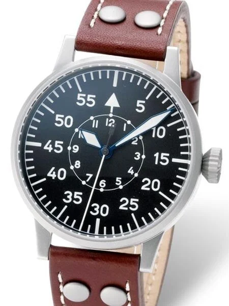 Laco Bonn Type B Dial Swiss Quartz Pilot Watch with Sapphire Crystal #861693 kol saati