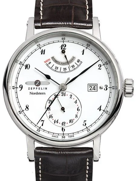 Graf Zeppelin Nordstern Automatic Watch with Power Reserve and Sapphire Crystal #7560-1 41 mm kol saati