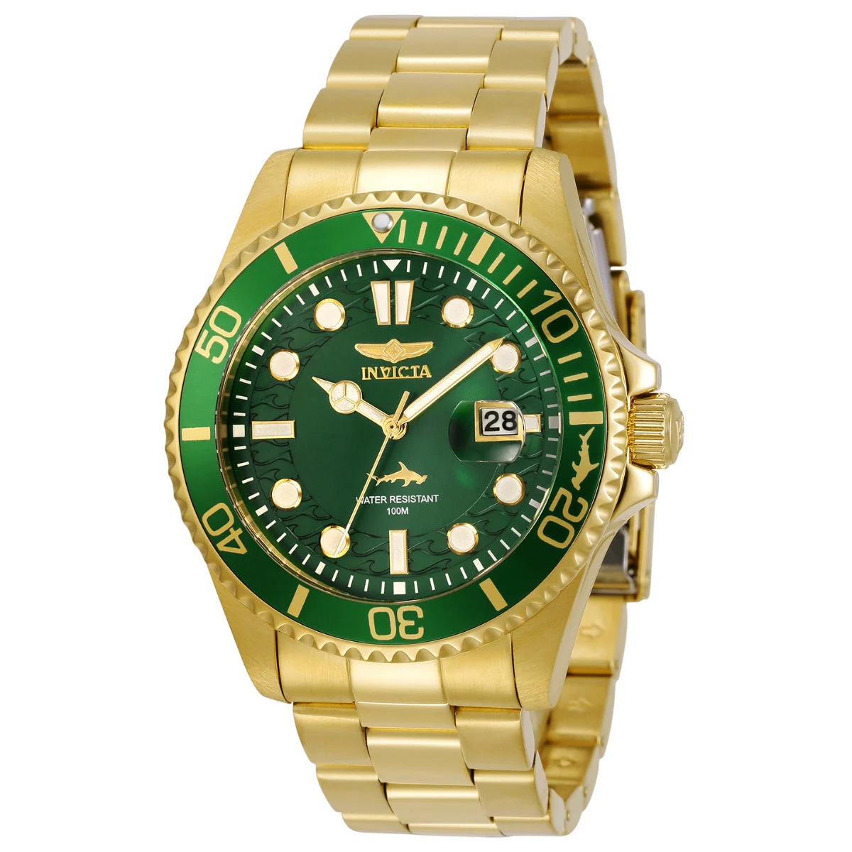 Invicta Pro Diver Currentwave Watch - 43mm. Gold (30027) 43 mm kol saati