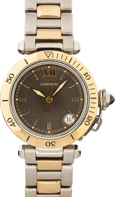 Cartier Pasha De Steel & Yellow Gold 1034 kol saati