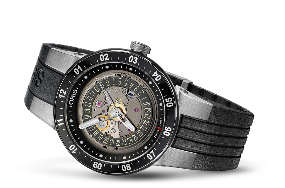 Oris Team Skeleton Engine Date 01 733 7613 4114-07 4 24 44 42 mm kol saati