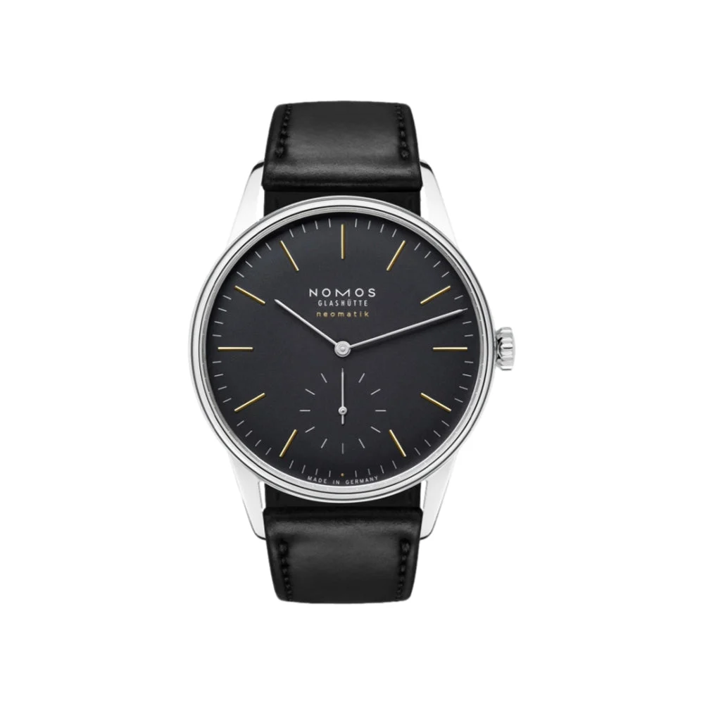 NOMOS Glashütte Orion Neomatik Sapphire Back 36mm - Black on Strap 396 36 mm kol saati