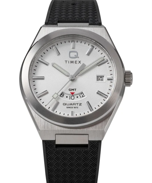 Timex Continental GMT 39mm Synthetic Rubber Strap Watch TW2Y12200 kol saati