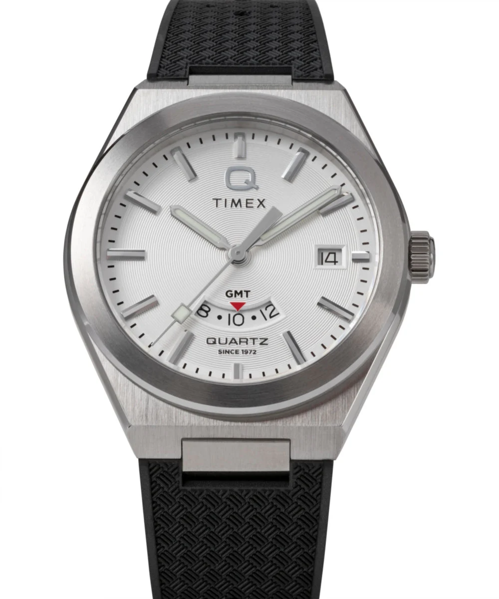 Timex Continental GMT 39mm Synthetic Rubber Strap Watch TW2Y12200 39 mm kol saati