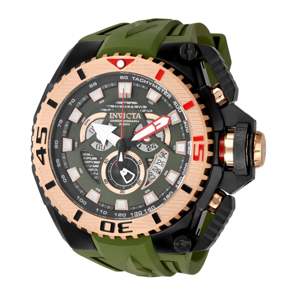 Invicta Sea Hunter Blockade Watch - 57mm. Army Green (49629) kol saati
