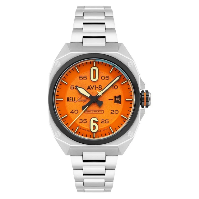 AVI-8 Bell X-1 Glamorous Glennis Automatic Muroc Orange Ltd Edition Watch #AV-4106-22 kol