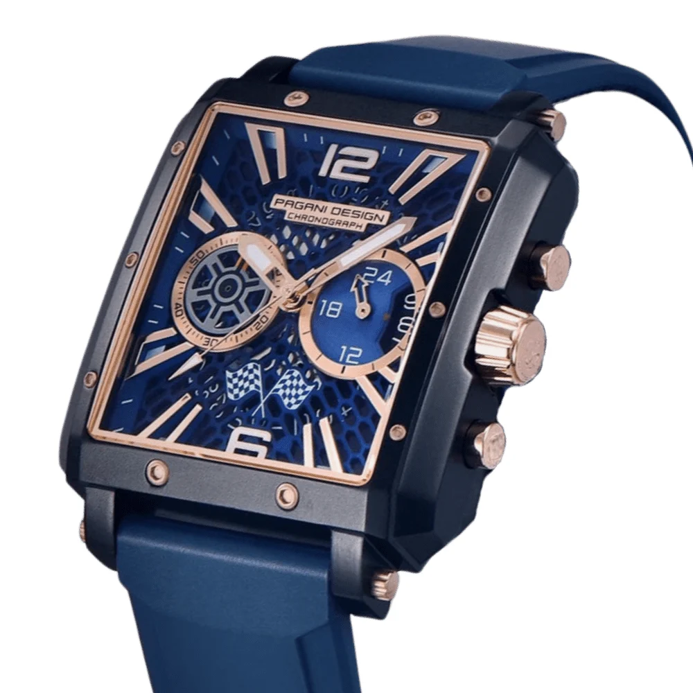 Pagani Design 14:201447598#BlueGold;200007009:349906 42 mm kol saati