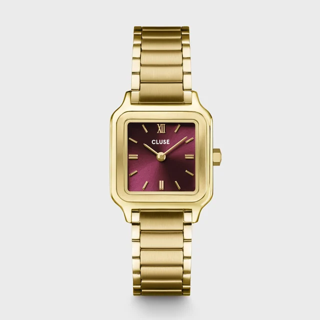 CLUSE Gracieuse Petite Watch Steel, Dark Cherry, Gold Colour CW11812 kol saati
