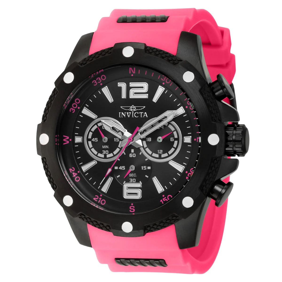 Invicta I-Force Axis Watch - 50mm. Black. Pink (43000) 50 mm kol saati