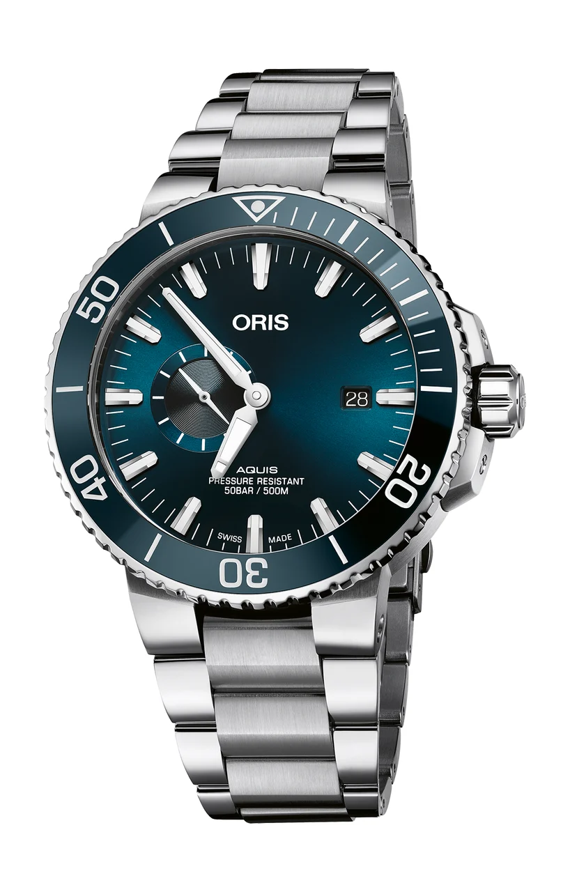 Oris Aquis Small Second, Date 01 743 7733 4155-07 8 24 05PEB 45.5 mm kol saati