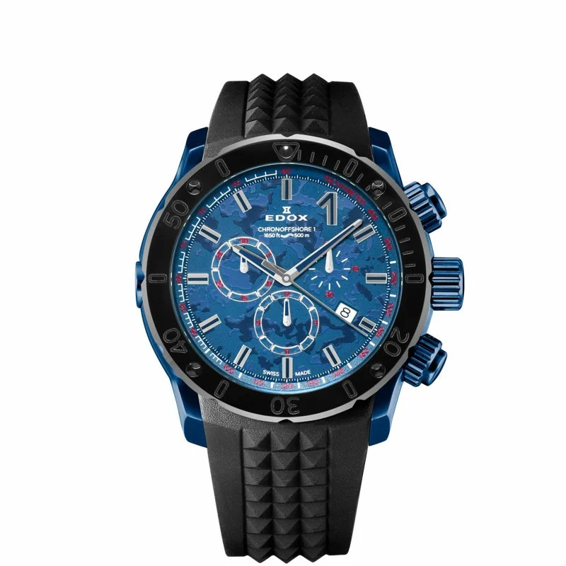 EDOX 10221-37BU5-BUM5 45 mm kol saati