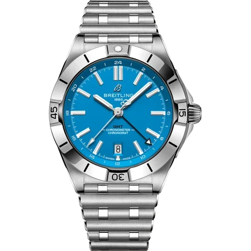 Breitling Chronomat Automatic GMT 40 NFL Carolina Panthers Edition A32398E11C1A1 40 mm kol saati