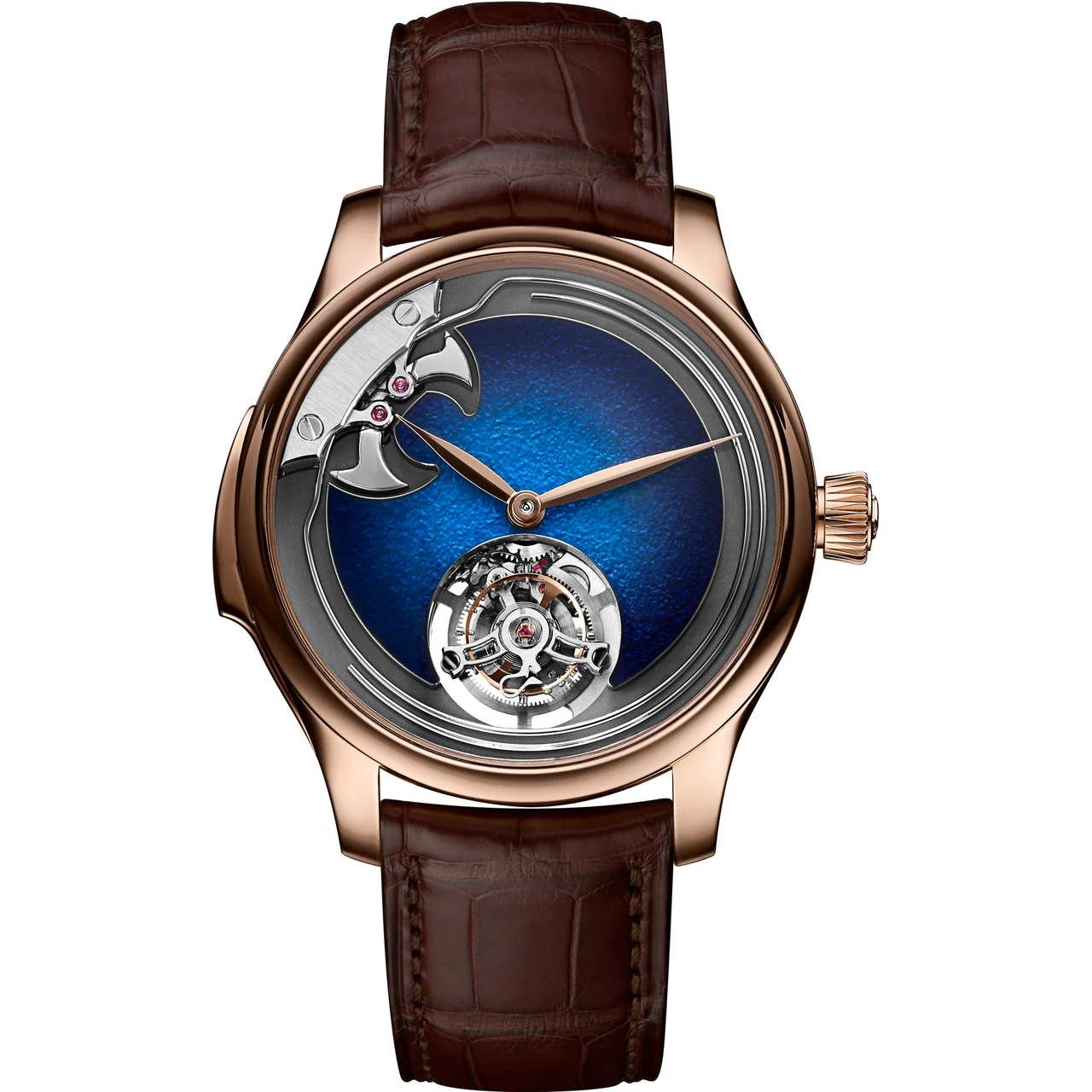 H. Moser & Cie. - Moser & Cie. Endeavour Concept Minute Repeater Aqua Blue Red Gold 1904-0400 40 mm kol saati