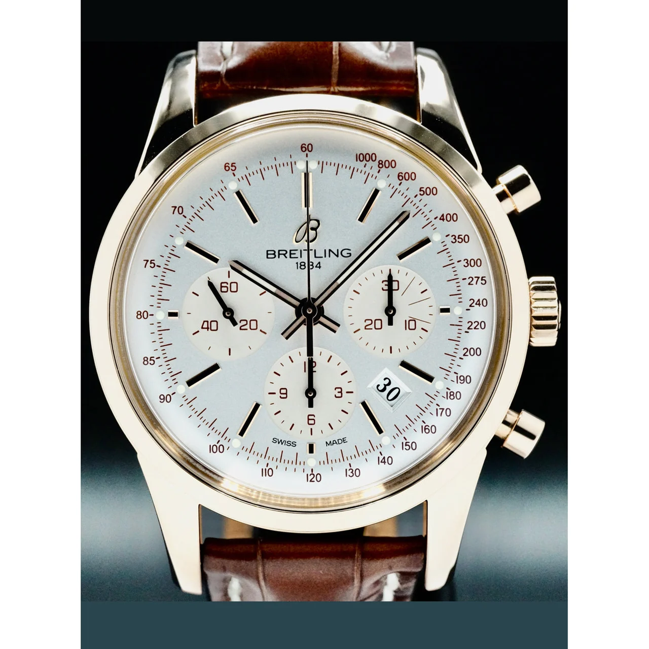 Breitling Transocean Chronograph Rose Gold 210000059515 43 mm kol saati