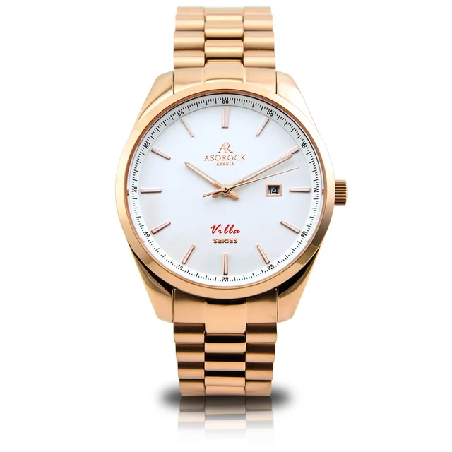 ASOROCK WATCHES Rosegold/White Villa kol saati