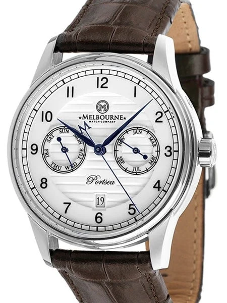 Melbourne Portsea Automatic Calendar Watch with White Dial, Sapphire Crystal #PS.40.A.CAL.