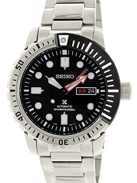 Seiko Prospex Black Dial Mohawk with 4R36, 24-Jewel Automatic Movement #SRP587 45 mm kol saati