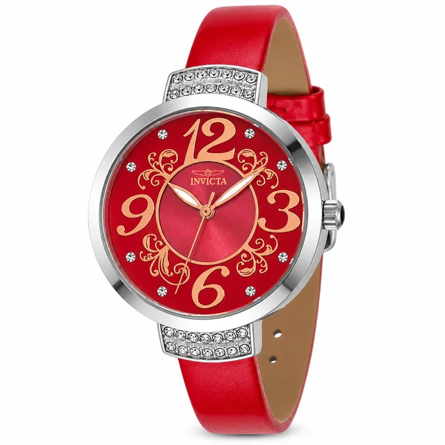Invicta Celestial Florisque Watch - 33mm, Red (70335) kol saati