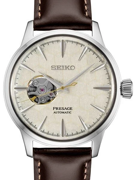 Seiko Presage Limited Edition "Star Bar" Automatic Dress Watch with Open Heart #SSA409 kol