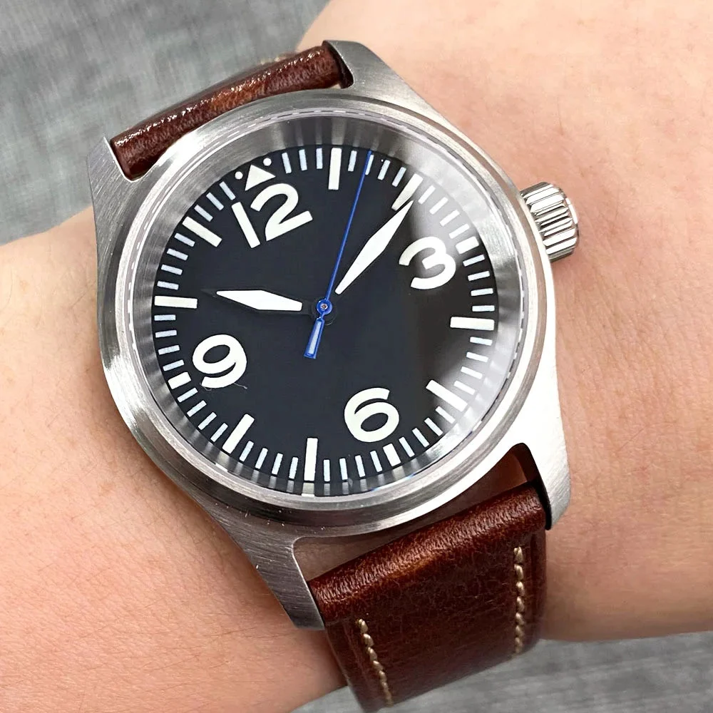 Tandorio Watches Tandorio pilot watch TD140S 36mm NH35A automatic sapphire 20bar 14:100005979#red hand 36 mm kol saati