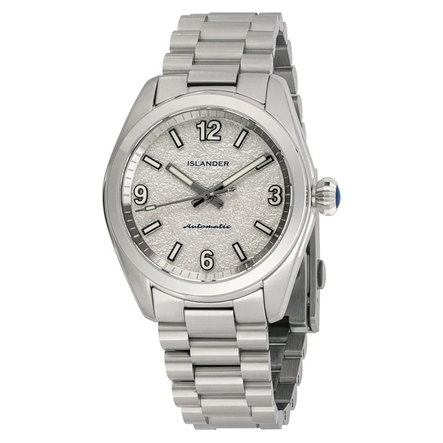 Islander Brookville Calligraphy Edition Watch with Silver Parchment Dial #ISL-319 kol saat