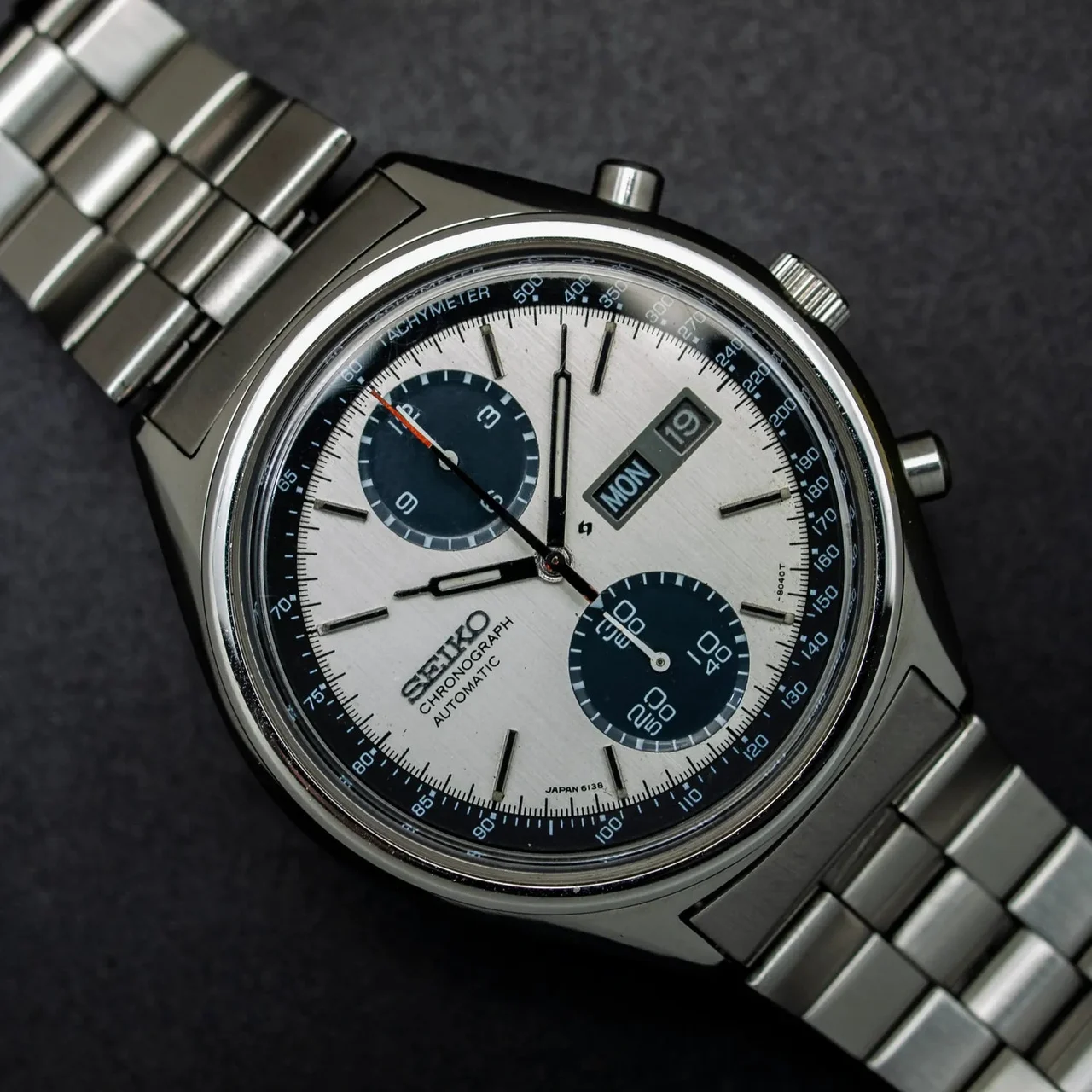 Seiko Panda, Ref. 6138-8020, Cal. 6138, Men’s Chronograph Vintage 40 mm kol saati