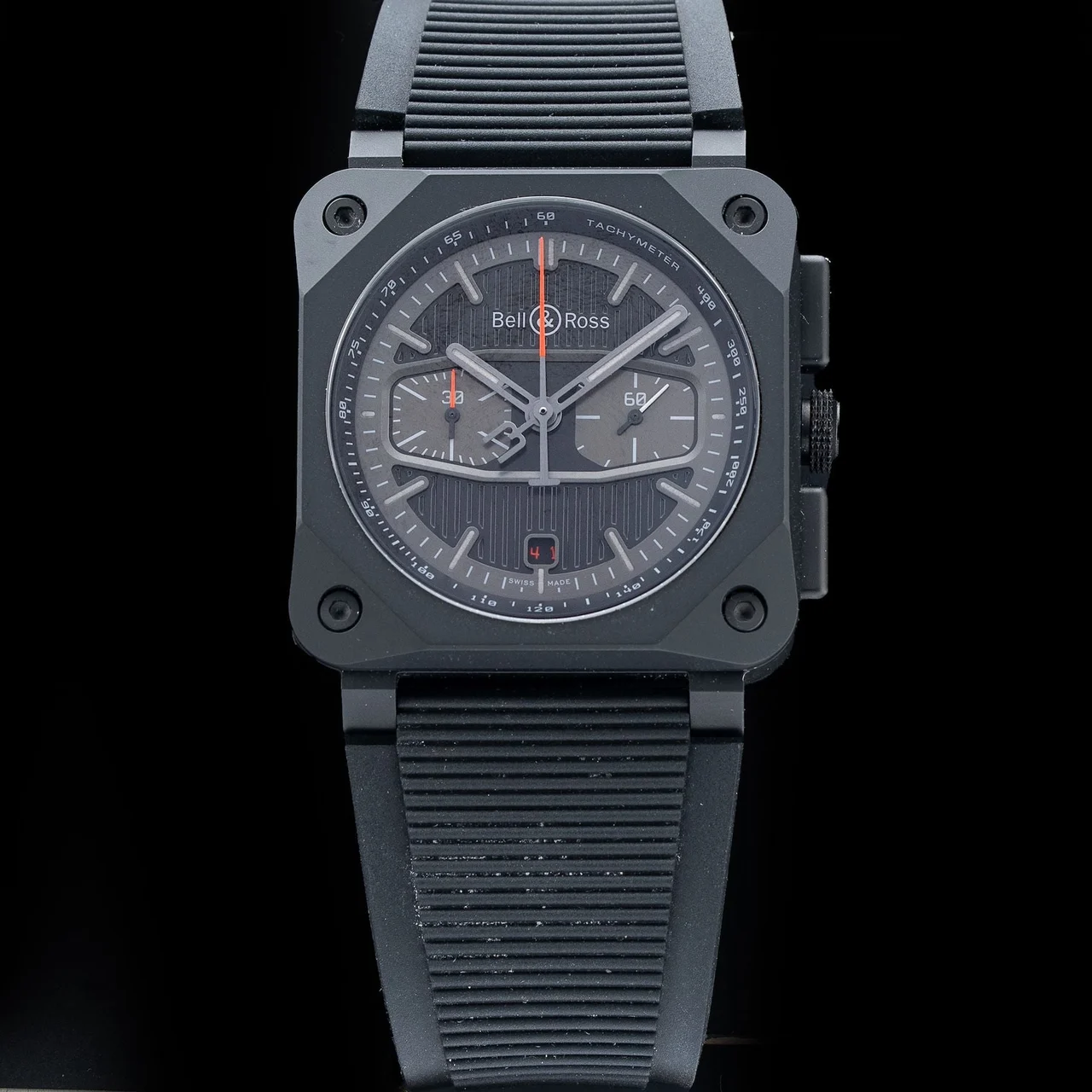 Bell & Ross Chrono Blacktrack 210009N31463 kol saati