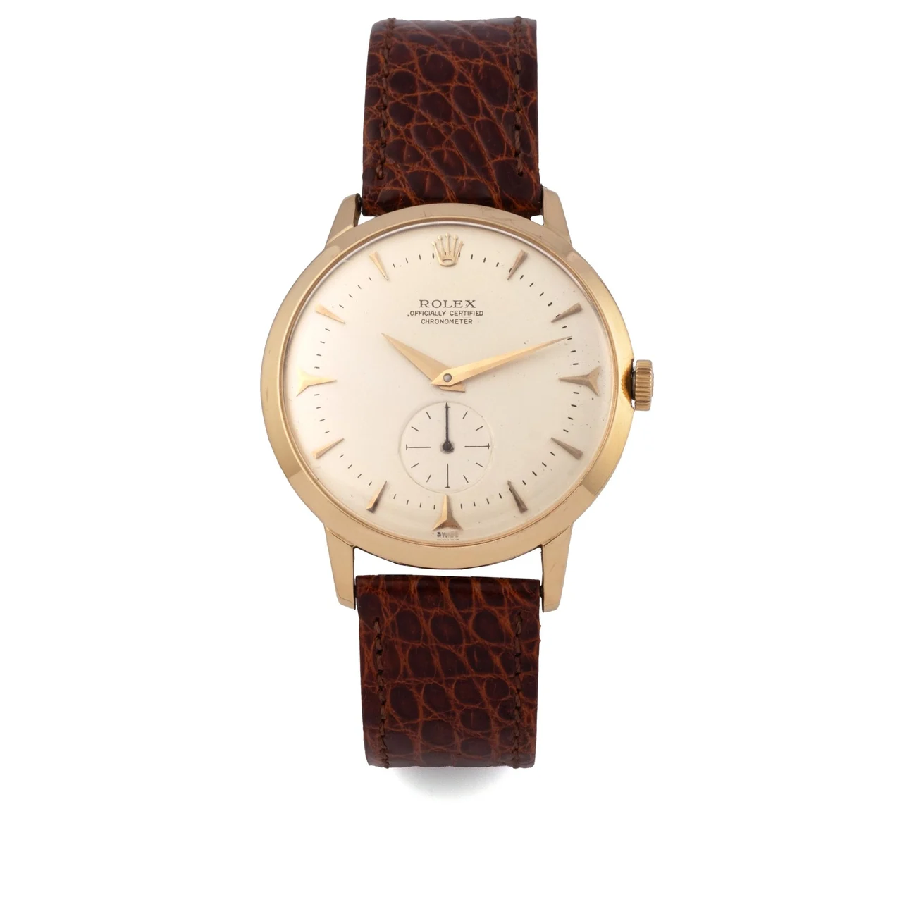 Rolex ROLEX, REF. 9081 A fine, manual wind, yellow gold dress wristwatch. kol saati