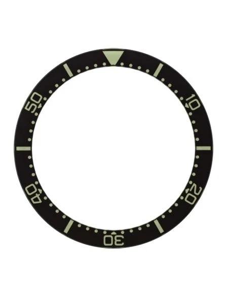 Islander Black Sapphire Luminous Bezel Insert for Squale 1521 Dive Watches #C19 kol saati