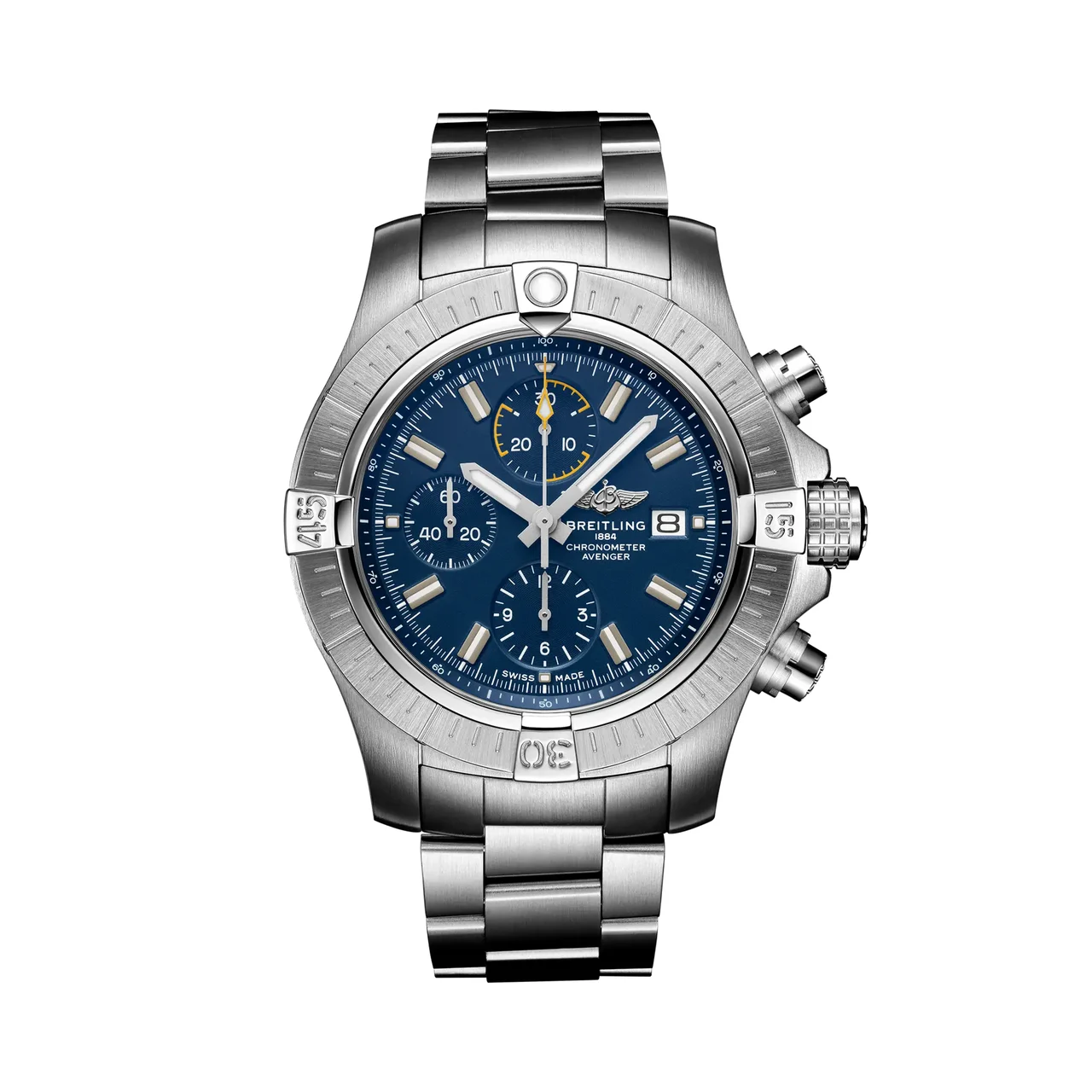Breitling Avenger Chronograph 45 Stainless Steel Blue Dial A13317101C1A1 45 mm kol saati