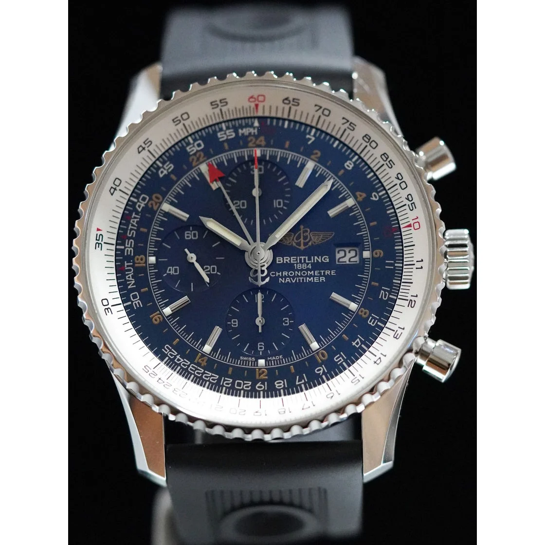 Breitling Navitimer GMT Chronograph 46mm Blue Dial 210009N32231 46 mm kol saati