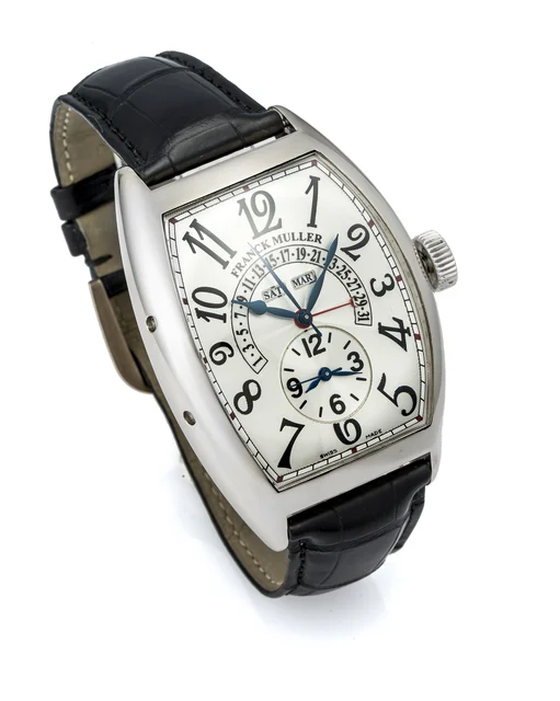 Franck Muller FRANCK MULLER REF. 9880 TRIPLE CALENDAR DUAL TIME WHITE GOLD Fine and rare,